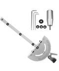 Heavy Duty Aluminum Miter Gauge With Quick Gliding Push Handle And Twenty Seven Degree Angle Stops, precision tool parts and accessories.