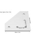 Five Piece Flat Tie Plate Aluminum Alloy 5 Hole Mending Plate Bracket For Industrial Machinery And Heavy Duty Furniture Frame Assembly