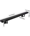 Heavy Gauge Wall Mount Stair Handrail In Matte Black Stainless Steel For Indoor Outdoor Stairs, 29.92 inch length with smooth grip.