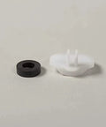4 Pack 101237 Cup Seal And Diverter Gate For Tub Spout Bath Faucet Leak Fix Parts Quick Swap Plumbing Refresh, with black rubber and white plastic seals.