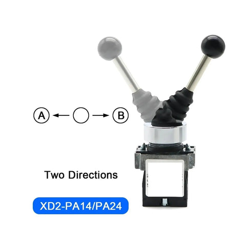 Beefy Rod End Bearing Kit With 2NO 2 Position Latch And 4NO 4 Position Rotary Cross Toggle Switches For XD2 PA12 PA14 Joystick Controller With Spring Return And Reset, two-direction lever