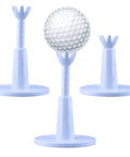 Two Pack Adjustable Golf Tees For Driving Range And Golf Simulators, Reusable PU Tees With 2 Heights From 2.13 To 3.15 Inches