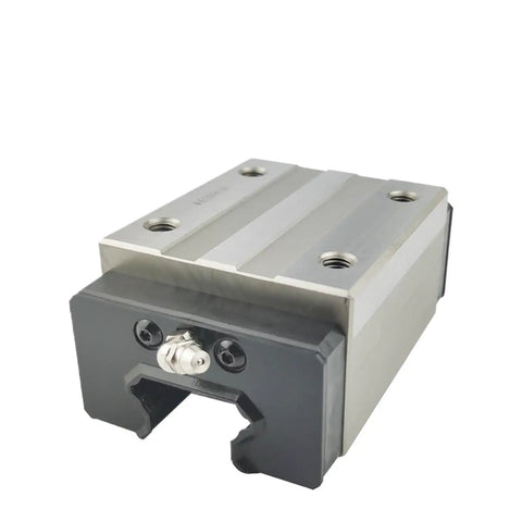 Close-up of HSR65R And HSR65LR Linear Guide Block, showcasing metal construction, heavy-duty design for precision motion in CNC projects.