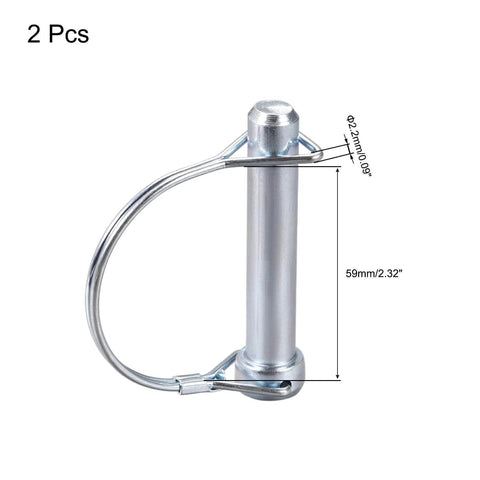 Two Pack One Half Inch Trailer Coupler Pin Two And Three Quarter Inch Long Shaft Locking Pin For Farm Trailers Wagons
