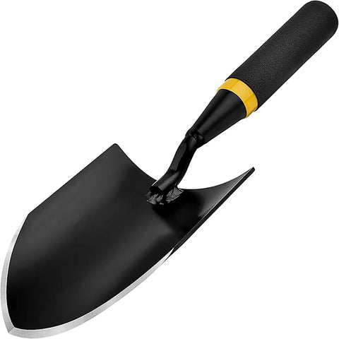 Heavy Duty Garden Hand Trowel Set With Carbon Steel Blades And Rubber Grips 2 Pack For Digging And Planting Built To Last
