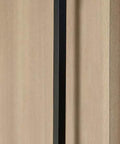 60 Inch Modern Square Ladder Pull Door Handle Stainless Steel Matte Black Powder Finish Built Tough Heavy Duty Push Pull For Interior Exterior Doors Up To Three Point Two Inch Thick Wood Glass Metal Includes Mounting Hardware mounted on wood door