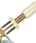 Close-up of the Non Slip Alloy 3 Fork Holding Locking Clamp screw mechanism for watch balance wheel tool.