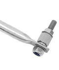 Adjustable Stainless Steel Outboard Steering Link Rod Kit Universal Boat Engine Tie Rod Drag Link for Marine Motors 265mm To 315mm Easy Install Beefy Fit close-up threaded end