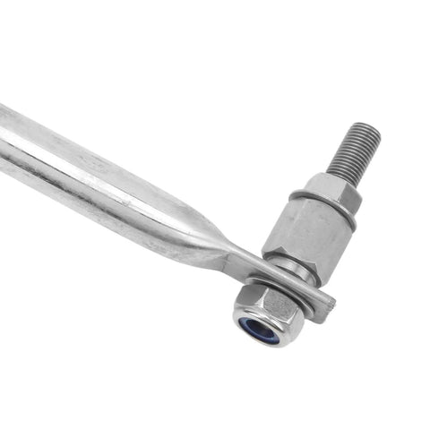 Adjustable Stainless Steel Outboard Steering Link Rod Kit Universal Boat Engine Tie Rod Drag Link for Marine Motors 265mm To 315mm Easy Install Beefy Fit close-up threaded end