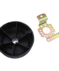 90 Degree Angled Marine Helm Bezel Kit For Steering Wheel Universal Rudder Fit Plug And Play Upgrade with black plastic and steel parts.