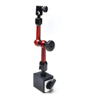 Inner Diameter Micrometer Stand With Sturdy Base For Pro Grade Precision Measurement, Easy Reading Indicator, Comparator Clock Style Readout For Machining Calibration And Quality Control, red and black metal