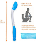 Foldable Long Reach Wiper For Self Wipe Aid Bottom Wiping Wand With Ergonomic Handle 15.75 Inch Reach and storage bag