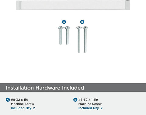 Polished Chrome Cabinet Pull for Cabinets and Furniture, 5-1/16 Inch C-C with included screws, Blackrock Collection, 1 Pack