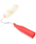 No Sweat Pro Level Mini Paint Roller Brush Kit For Detail Trimming Door Frames Baseboards And Walls with red ergonomic handle.