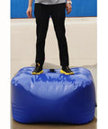 Person standing on Must Have Foldable PVC Water Tank 240L Portable Water Storage Bladder For Camping RV Emergency Water Outdoor