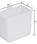 Durable Plastic Bin Cup Storage For Sorting Small Parts In Shelf Bins Two Inch By Three And One Quarter Inch By Three Inch White Case Of 48
