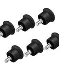 Non-Slip Furniture Glides for Desk Chairs and Furniture Legs, Hassle-Free Floor Protectors in Black Iron and PP shown in six pieces