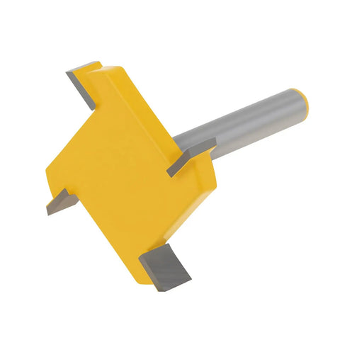Beast Pro Grade CNC Spoilboard Surfacing Router Bit for Woodworking, 1/4 Inch Shank, Solid Hardened Steel, Side View