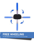 Top view of 4 In 1 Disc Brake Piston Separator And Caliper Press Tool With Anti Slip Ratchet Wrench And 2 S Hooks Tough Universal For Most Vehicles Blue