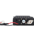 Dual Band Mini Car Radio Transceiver For VHF And UHF Quad Standby Mobile Radio rear view with cooling fan and connectors