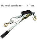 Heavy Duty Manual Hand Winch With Steel Wire Rope For Lifting And Tensioning Cargo Puller And Tightener No Power Needed Double Hook 1 To 4 Ton Capacity Rugged Off Grid Workhorse For Tools And Equipment