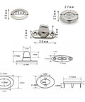 Meuey Lyot stainless steel twist-lock canvas fasteners, 12-piece set with screws for boats, RVs and caravans