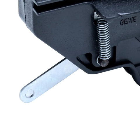 Close-up of Garage Door Opener Trolley For Screw Drive Carriage With Magnet Replacement Replaces 20414R 36179R, black with metal components