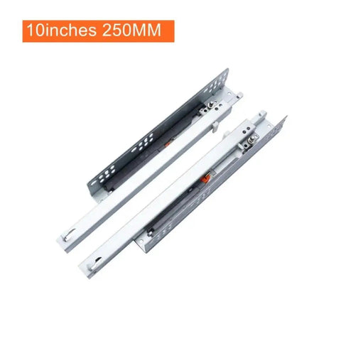 Heavy Duty Bottom Mounted Concealed Drawer Slide Pair Built Tough As Nails For Silky Cabinet Glide in 250mm size.