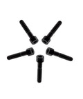 Heavy Duty Titanium Socket Head Bolts M6x1.0x30mm Black Din912 Hex Cap Screws 5 Pack arranged in a star pattern.