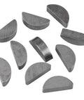 80 Piece Metal Woodruff Key Set With Eight Sizes Half Moon Keyway Assortment For Mechanical Industry Durable Carbon Steel Keys Kit