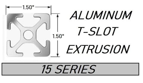 Diagram of 15 Series 1.5 Inch Square End Cap Black ABS Plastic for 80 20 Aluminum Extrusion T Slot Accessories Ten Pack