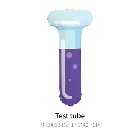 Science Lab Balloons Set For Mad Scientist Themed Parties Including Erlenmeyer Flask And Test Tube Balloons, Test Tube Balloon