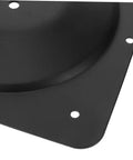 Close-up view of Heavy Duty Cast Iron Table Leg Connector Plate Rock Solid Five Hole Leg Mounting Bracket for Couch Furniture DIY assembly.