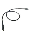 39 Inch Flexible Drill Shaft Attachment For Rotary Tools With 18mm Connector 2mm Pitch 4mm Tube, black, coiled on white background.