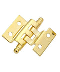 Gold Decorative Hinges For Cabinets And Jewelry Boxes Set Of 2 Crown Style 8 Hole 40mm Vintage Wood Box Hardware For Cabinets Doors And Luggage Chest With Easy Install shown