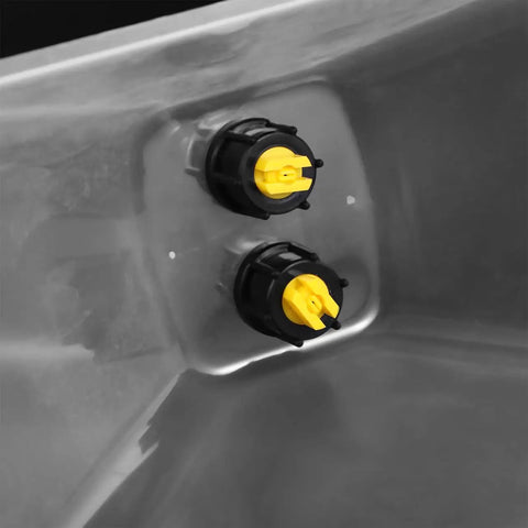 Close-up of Electric Sprayer Nozzle With Windproof Shield showing dual nozzles used for high pressure atomizing mist