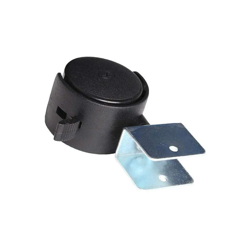 4PCS/Lot Black Caster Wheels with Brake for Office Chairs Bed carts Trolley Furniture Casters Wheels, close-up view of a wheel and bracket