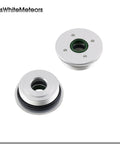 Two Pack Easy Bolt On Screw Trim Cylinder End Kit Replacement For Outboard 55-90HP Marine Grade Steel, OE Precise Fit To Stop Wobble, Leaks And Corrosion, Direct Fit, Saltwater Ready, two silver trim cylinder ends