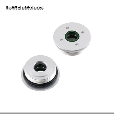 Two Pack Easy Bolt On Screw Trim Cylinder End Kit Replacement For Outboard 55-90HP Marine Grade Steel, OE Precise Fit To Stop Wobble, Leaks And Corrosion, Direct Fit, Saltwater Ready, two silver trim cylinder ends