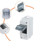 Two Way Breaker Box Din Rail MCB Distribution Protection Box Rugged IP65 Waterproof Electrical Junction Enclosure with clear cover