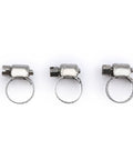 Heavy Duty 3/8 Inch Barb To 3/8 Female Npt Brass Fitting Set Rock Solid Plumbing Connectors, three metal hose clamps.