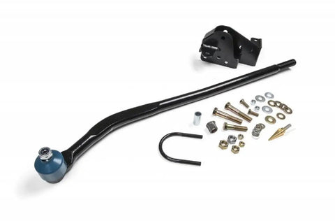 Drag Link Flip Kit For JK Wranglers With Track Bar Bracket And Tapered Steering Arm Insert To Upgrade Steering Geometry And Off Road Performance On Rough Trails Boss Ready, drag link, bracket, hardware
