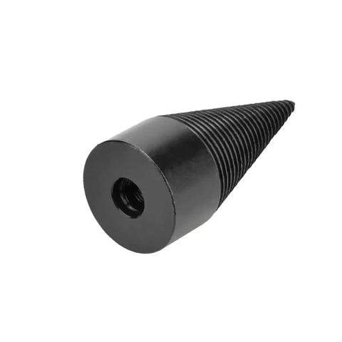Hassle Free Firewood Cutting Drill Bit Attachment For Standard Hammer Drills Rapid Wood Boring Auger Kit, black metal drill bit with spiral design.