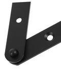 HIAKDOFT concealed hinge bracket for doors and windows, black stainless steel with mounting holes.