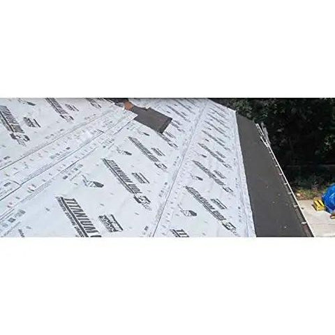 Heavy Duty Roof Underlayment 48 Inch By 250 Ft Roll built different installed on a steep slope roofing project.