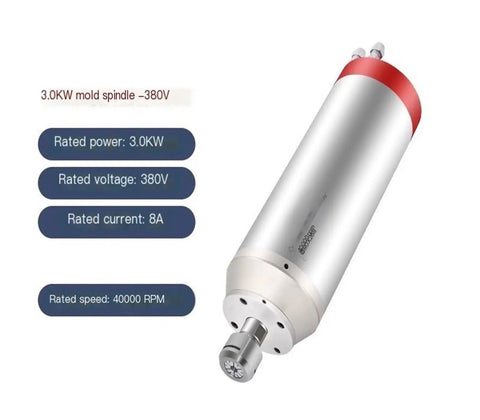 Heavy Duty Water Cooled Electric Spindle With Constant Torque For CNC Machines and Mold Fabrication, 3.0KW, aluminum body, precision tool
