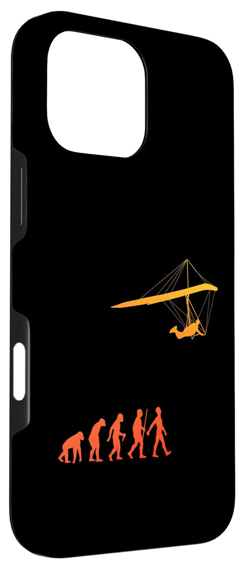 Hang Glider Art Case For IPhone 16 Pro Max with evolution and hang gliding design