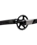 Narrow Wide 104 Chainring 32T Black For 1x Drivetrains And eMTB Rigs, CNC Machined 7075T6 Aluminum, 4mm Thick Plate For Stiff Power Transfer And Killer Chain Retention. on black crankset