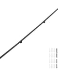 Rock Solid 15 Feet Square Tube Handrail Wall Mount Industrial Staircase Rail For Indoor Outdoor Steps Matte Black with installation screws