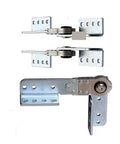 Two-Piece Folding Low Noise Ratchet Sofa Hinges with galvanized steel, visible armrests, recliner mechanisms, side panel fit up to 18mm